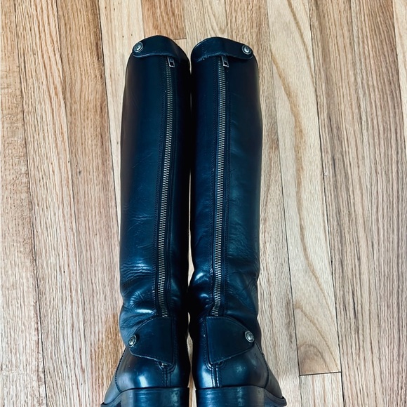 Frye Melissa Button Back Zip Black leather boots women size 6.5 - Picture 9 of 10
